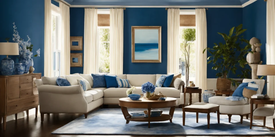 Modern Two Colour Combination for Living Room