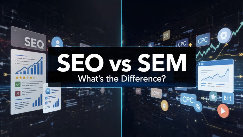 SEO vs SEM: What’s the Difference And Which One Should You Use in 2026? SEO vs SEM - What’s the Difference?